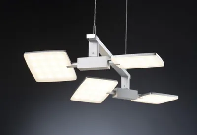 Immagine prodotto di Lampada a sospensione Paulmann Living Pad 4x5W LED in alluminio spazzolato/cromo 230V