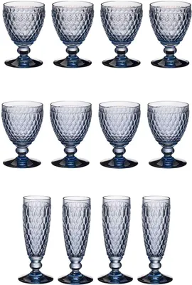 Produktbild von Villeroy & Boch Boston Coloured Weißwein- & Sektgläser Set 12er Set blau