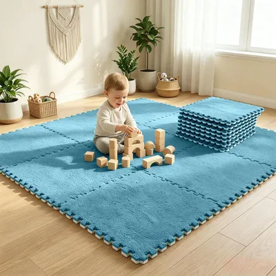 Imagen del producto de Omgoods - Juego de 12 piezas de puzzle de espuma interconectables, de 30 x 30 cm