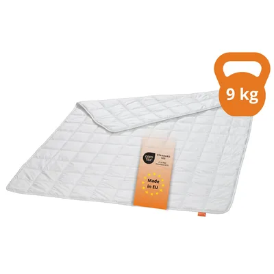 Productafbeelding van Gewichtsdeken 9 kg 155 x 220 cm, therapiedeken met glasparels, cassettendeken voor ontspanning, sleepling