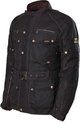 Produktbild von Modeka Glasgow Wachsjacke, schwarz, 4XL