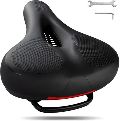 Produktbild von Famanu Gel-Sattel MTB Rennrad 26 × 22 × 10 cm, atmungsaktiv, wasserabweisend und komfortabel – Schwarz