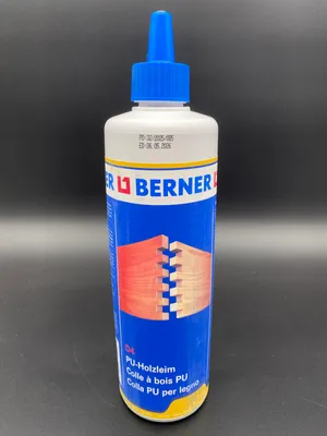 Produktbild von Berner PolyurethanLeim D4 500g Flasche wasserbeständig Holzleim Holzkleber
