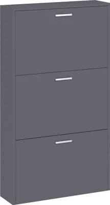 Image de SulosM meuble à chaussures 3 portes anthracite.