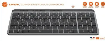 Zdjęcie produktu dla Kompakte Tastatur - Flache Tasten - MOBILITY LAB - KP450W - AZERTY - FR - Mehrere Anschlüsse - Schwarz