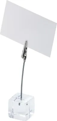 Produktbild von APS 74 Kartenhalter, 4er-Set, Acryl, 3 x 3 cm, Höhe 12 cm, inkl. 20 Beschriftungskarten (weiß)