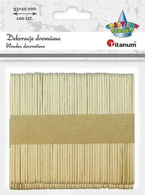 Immagine prodotto di Bastoncini di legno naturale dritti 10x93 mm 100 pz