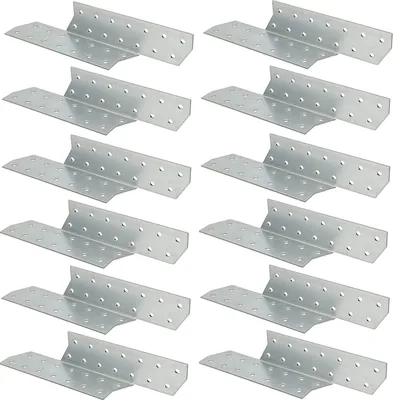 Produktbild von KOTARBAU® 12er Set Sparrenanker 210 x 40 mm Rechts Stahlwinkel zum Verstärken von Holzkonstruktionen