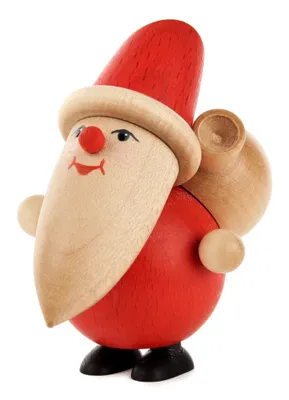 Imagen del producto de Miniatura de Papá Noel con saco, de pie, altura: 9 cm. Producto nuevo