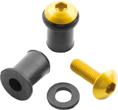 Image de Kit vis alu écrous M5x16 bleu - 8 pièces