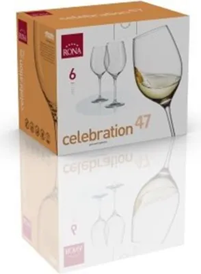 Obrázok produktu pre RONA pohár na víno univ. 470 ml CELEBRATION 6 kusov
