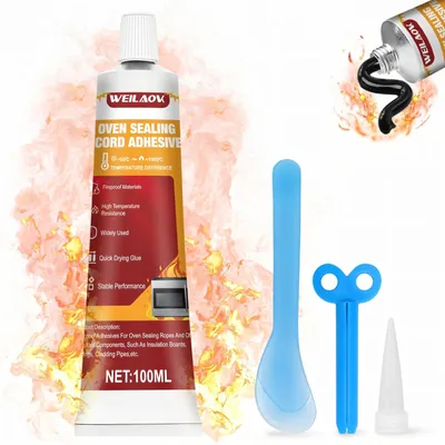Produktbild von Hitzebeständige Ofen- und Kaminleim, temperaturbeständig bis 1100 °C, 100 ml, für Küche und Kamin