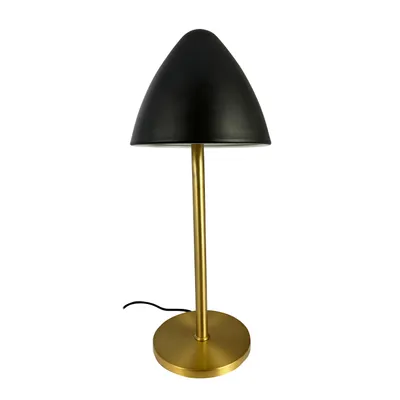 Produktbild von Tischlampe, Tischleuchte, Nachttischlampe, Schreibtischlampe, LED Leselampe, OULU Messing schwarz