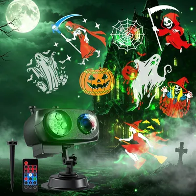 Projektor, wasserdicht, 10 Farben, Fernbedienung, Weihnachten