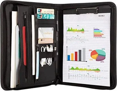 Produktbild von Famanu Schreibmappe - Business Padfolio mit Reißverschluss