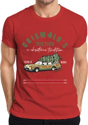 Produktbild von Griswold's Tree Farm Family Christmas - Weihnachten Xmas Herren T-Shirt, Rot, XL