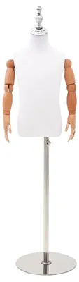 Zdjęcie produktu dla Manekin regulowany, wysokość 120-150 cm, uniwersalny, biały, z podstawą