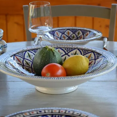 Image de Plat Tebsi Bakir bleu - D 27 cm