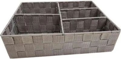 Produktbild von Famanu Trennablage mit 5 Fächern - Dunkelgrau