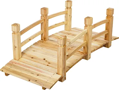 Zdjęcie produktu dla Drewniany mostek ogrodowy XXL, 150 x 67 x 55 cm, nośność 150