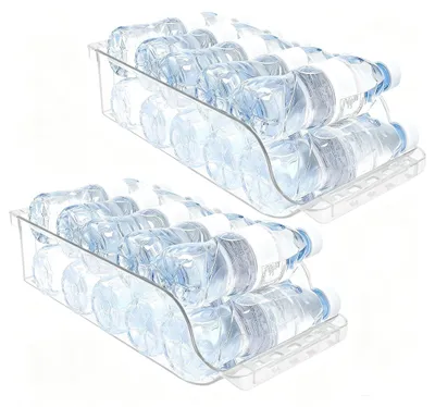 2er-Pack ausziehbarer Dosenhalter für Kühlschrank, transparent