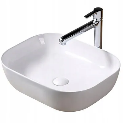 Zdjęcie produktu dla Umywalka Nablatowa Ceramiczna Stawiana Biała 41X31