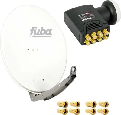 Produktbild von Fuba DAA 780 W Satellitenantenne Aluminium in Weiss HDTV 4K DELUXE Octo LNB Sat