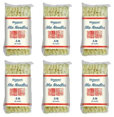 Immagine prodotto di Diamond Double Happiness Tagliatelle cinesi Mie senza uova 250g confezione da 6 pezzi
