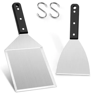 Produktbild von Grillspatel-Set aus Edelstahl mit 2 Stück für Grillen und Teppanyaki