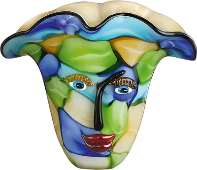 Produktbild von Casablanca by Gilde Glasart Design-Vase Viso, durchgefärbt, handgearbeitet H. 31 cm,39159