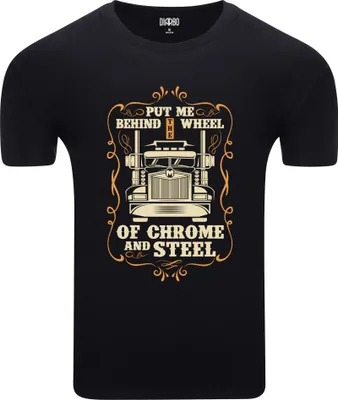 Produktbild von Diarbo Herren T-Shirt mit Lastwagenfahrer Aufdruck LKW-Liebhaber Schwarz Gr.3XL