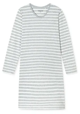 Produktbild von Schiesser Damen Nachthemd lg. 95cm Gr. 48 silbergrau-mel.