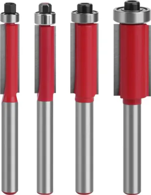 Obrázek produktu pro INF Sada 4 frézovacích bitů se stopkou 6,35 mm – pro úpravu hran a profilování