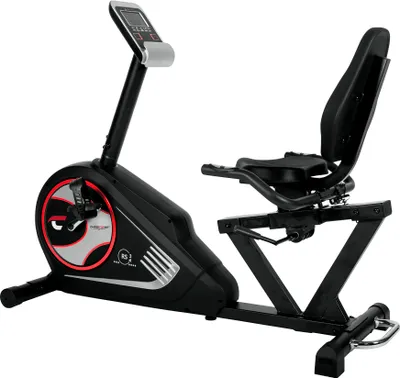 Produktbild von Christopeit Sitz-Ergometer RS 3 – 24-stufige Magnetbremsung, Flachriemenantrieb, 20 cm verstellbarer Komfortsitz, Integrierte Pulssensoren, LCD-Display mit Tablet-Halterung, Rutschfeste Pedale