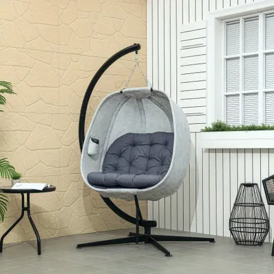 Obrázek produktu pro Závěsné křeslo - Houpačka - Pohodlné křeslo - Křeslo do obývacího pokoje - Závěsné křeslo s opěradlem - Ergonomický design