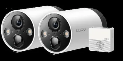 Obrázok produktu pre TP-Link Tapo C420S2, IP bezpečnostná kamera, Vnútorné a vonkajšie, Bezdrôtový, Múr, Biela, Žiarovka