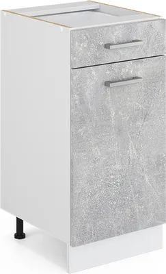 Produktbild von Vicco Küchenunterschrank R-Line, 40 cm ohne Arbeitsplatte, Beton/Weiß