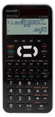 Produktbild von Sharp EL-W550 XG Silber Schulrechner im MP3-Look Solarbetrieb mit Stützbatterie (TWIN)