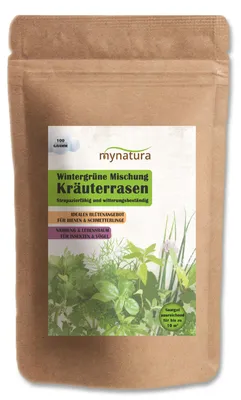 Produktbild von Mynatura Kräuterrasen Wintergrüne Mischung (ab 100g) - 1 Beutel