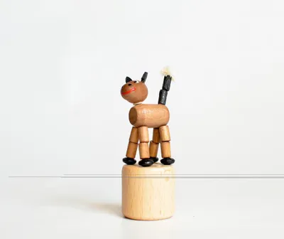 Produktbild von Holzspielzeug Wackelfigur Pferd braun Höhe=8cm NEU