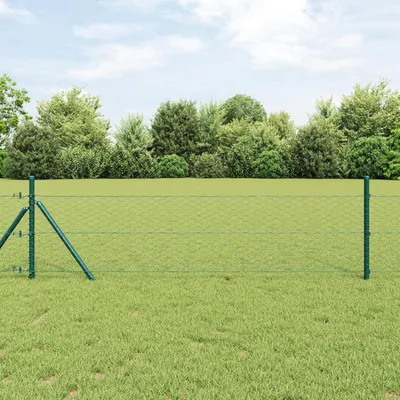 Produktbild von Sechseckzaun in Grün 0,5 x 10 m aus Stahl für Hühnerställe, Kaninchengehege und Wildschutz