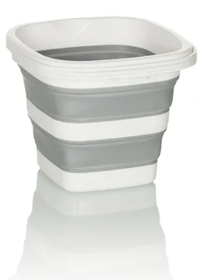 Imagen del producto de hjh OFFICE - Contenedor plegable CLEAN SILE. Contenedor de silicona plegable, cubo/cubeta de silicona. Dimensiones: 20.0 x 23.0 x 23.0 cm
