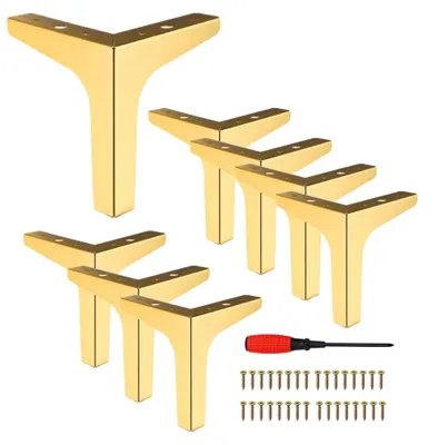 Image de Solidchoice - Ensemble de 8 pieds de meubles de 13 cm, finition dorée