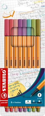 Image de Stabilo - Fineliner Point 88/8 f Assorti | 8 EINTAR