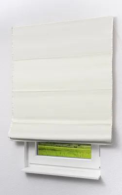 Produktbild von Lysel Outlet Raffrollo Rustikalia Rohweiß, lichtdurchlässig mit Schnurzug (B x H) 60cm * 190cm