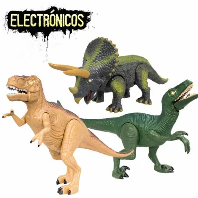 Productafbeelding van Set van 11 dinosauruslampjes met geluid