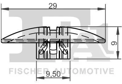 Obrázek produktu pro FA1 Clip – ozdobná / ochranná lišta 10-40098.5 pro BMW 1 hatchback (E87) 29 mm