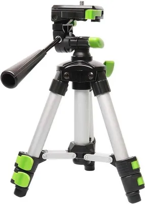 Immagine prodotto di Treppiede in alluminio da 50 cm per mirino a croce e fotocamera con testa panoramica girevole su 3 assi