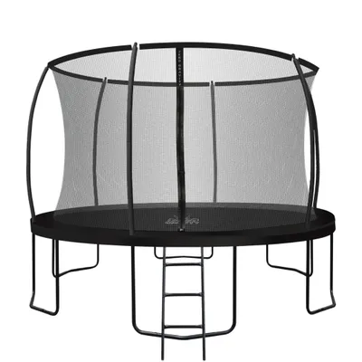 Produktbild von ZERO GRAVITY® Trampolin  Ø 366 cm, GS, Gartentrampolin Komplett-Set mit Sicherheitsnetz & Leiter, Sturmsicher in 5 Minuten, Ultima 4 Black Edition