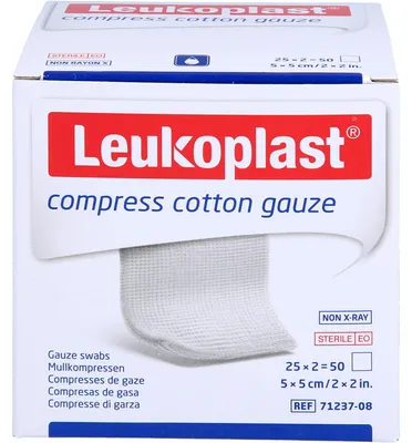 Produktbild von Leukoplast Mullkompressen 5 x 5 cm steril, 50 St. Kompressen